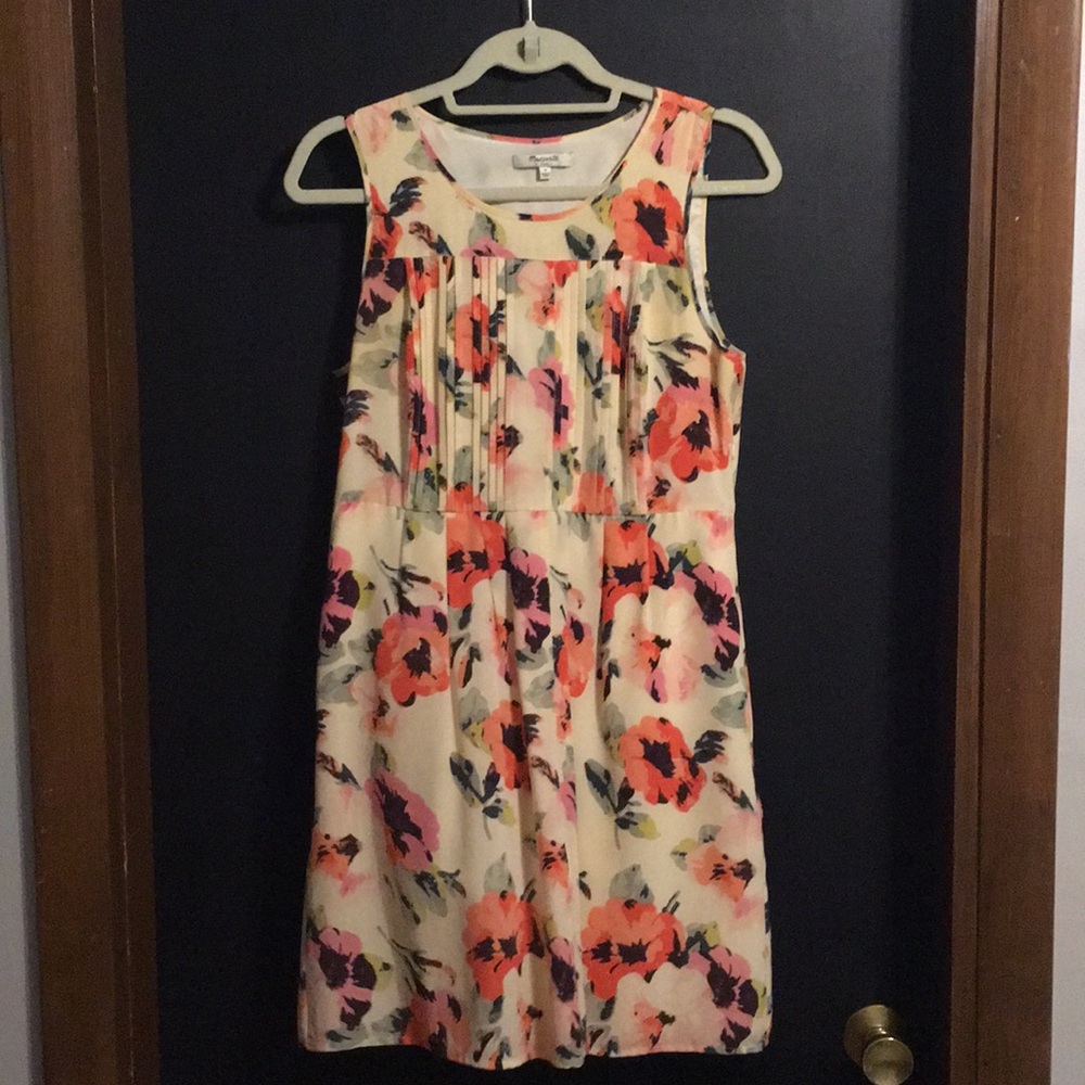 Madewell Floral Sleeveless Dress